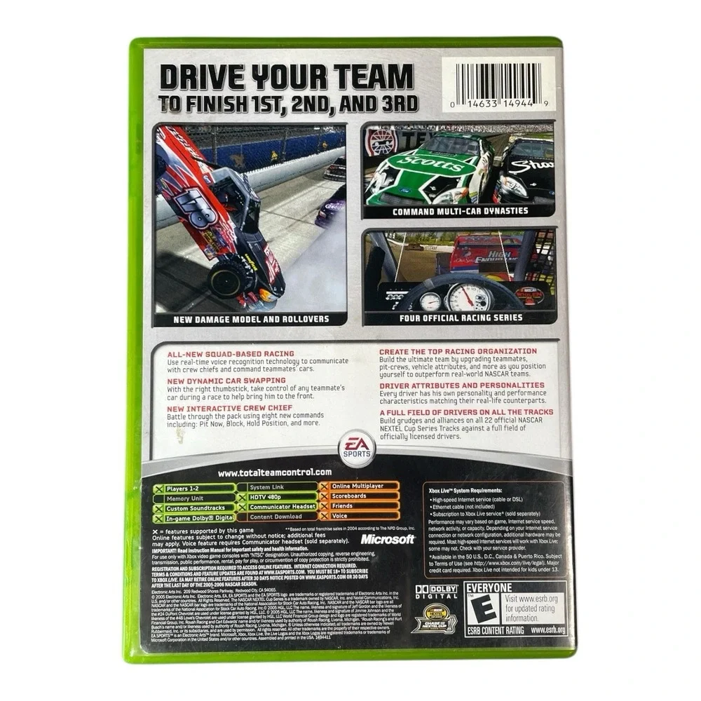 NASCAR 06 Total Team Control Xbox Video Game